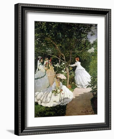 Femmes au jardin (Women in the Garden), 1866-67-Claude Monet-Framed Giclee Print