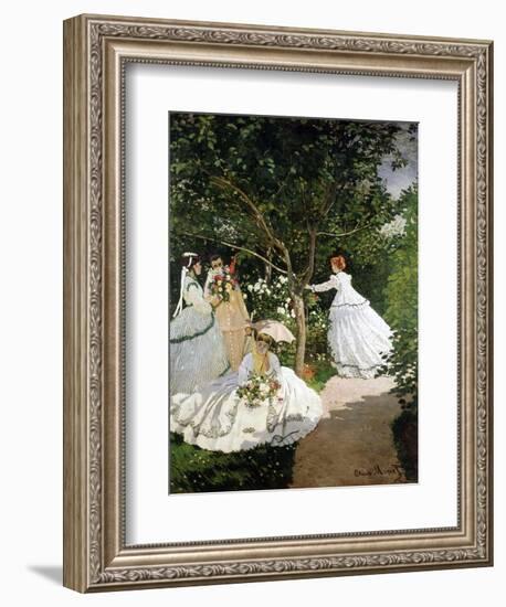 Femmes au jardin (Women in the Garden), 1866-67-Claude Monet-Framed Giclee Print