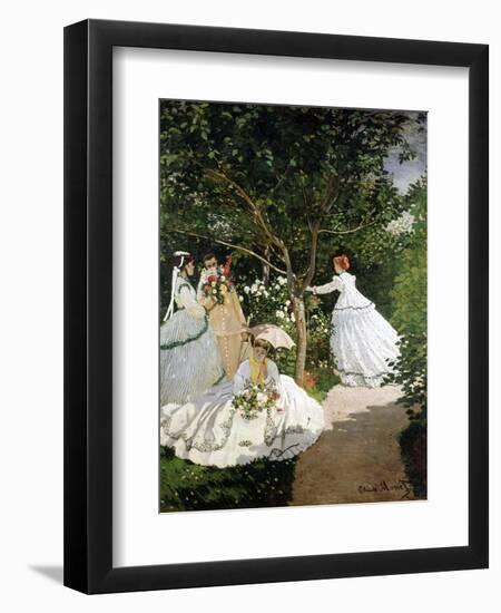 Femmes au jardin (Women in the Garden), 1866-67-Claude Monet-Framed Giclee Print