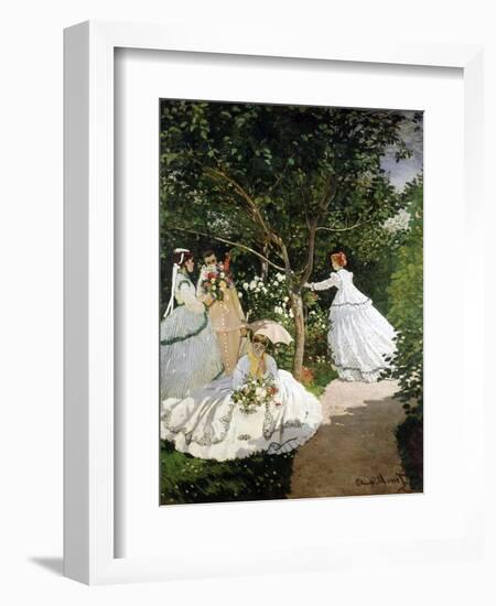 Femmes au jardin (Women in the Garden), 1866-67-Claude Monet-Framed Giclee Print