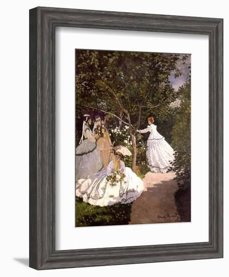 Femmes au jardin-Claude Monet-Framed Giclee Print