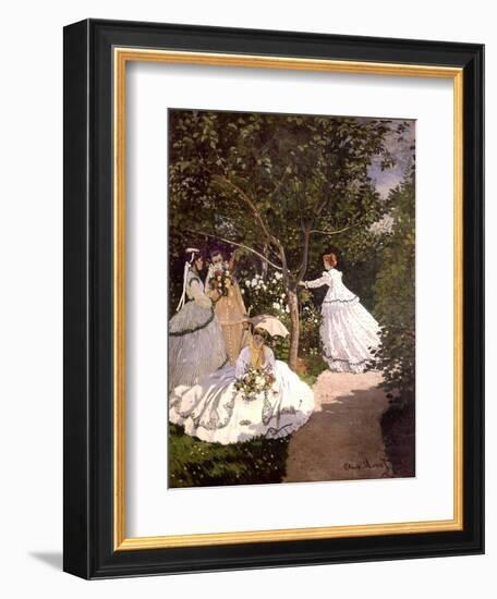 Femmes au jardin-Claude Monet-Framed Giclee Print