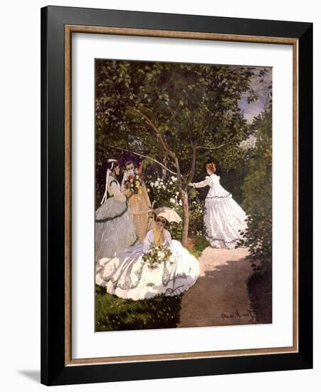 Femmes au jardin-Claude Monet-Framed Giclee Print