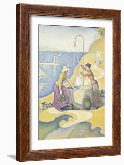 Femmes au puits, ou Jeunes Provençales au puits-Paul Signac-Framed Giclee Print