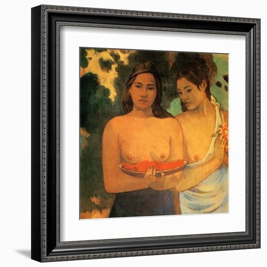 Femmes aux Mangues-Paul Gauguin-Framed Art Print