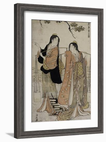 Femmes des marais salants-Torii Kiyonaga-Framed Giclee Print