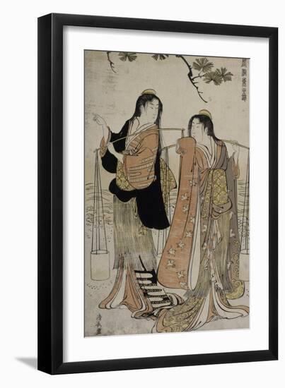 Femmes des marais salants-Torii Kiyonaga-Framed Giclee Print