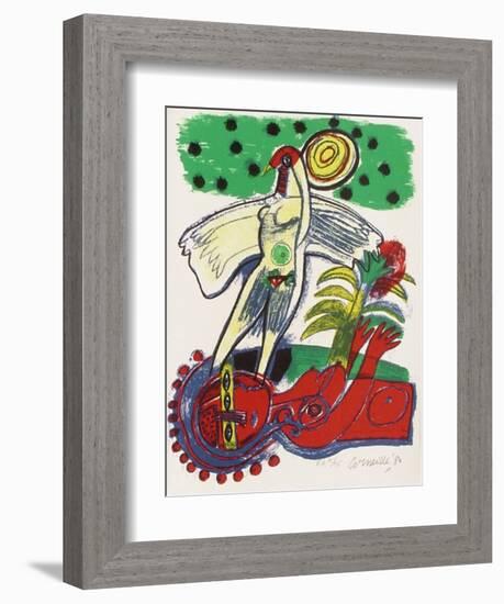 Femmes et oiseaux 1-Guillaume Corneille-Framed Collectable Print