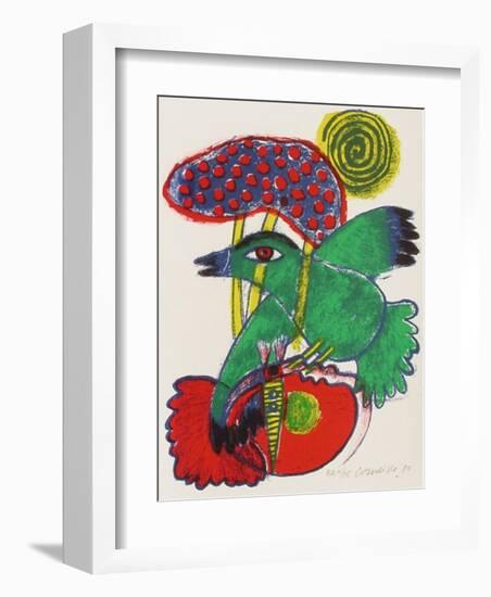 Femmes et oiseaux 8-Guillaume Corneille-Framed Collectable Print