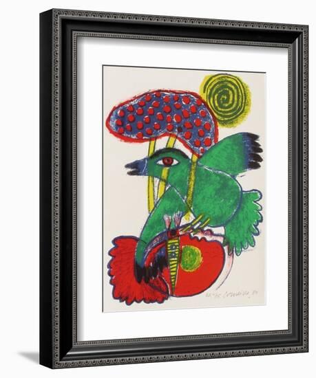 Femmes et oiseaux 8-Guillaume Corneille-Framed Collectable Print