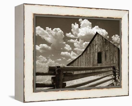 Fence and Barn-Aaron Horowitz-Framed Premier Image Canvas