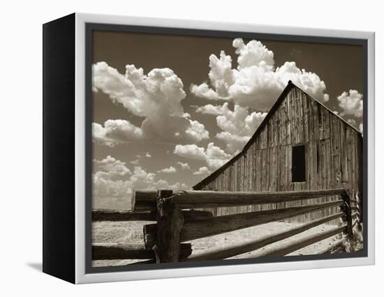 Fence and Barn-Aaron Horowitz-Framed Premier Image Canvas