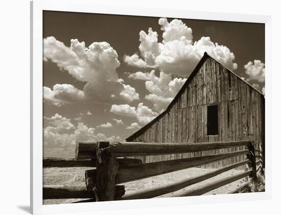 Fence and Barn-Aaron Horowitz-Framed Photographic Print