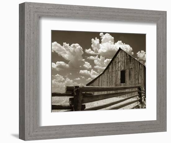 Fence and Barn-Aaron Horowitz-Framed Photographic Print