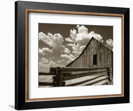 Fence and Barn-Aaron Horowitz-Framed Photographic Print