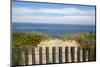 Fence and Sand Dunes on Coast-Paul Souders-Mounted Photographic Print