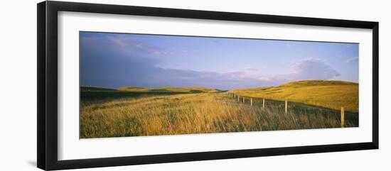 Fence in a Field, Standing Rock Indian Reservation, North Dakota, USA-null-Framed Photographic Print