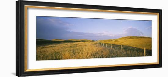 Fence in a Field, Standing Rock Indian Reservation, North Dakota, USA-null-Framed Photographic Print