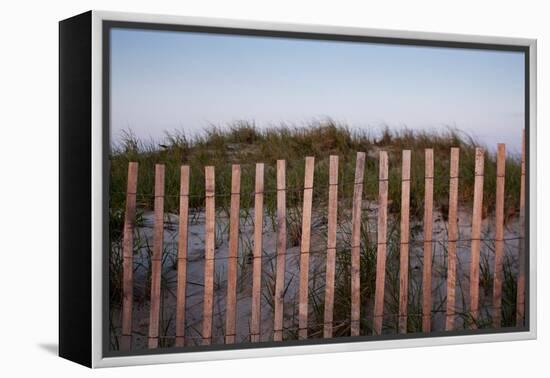 Fence in Sand Dunes, Cape Cod, Massachusetts-Paul Souders-Framed Premier Image Canvas