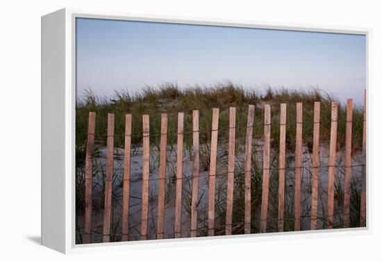 Fence in Sand Dunes, Cape Cod, Massachusetts-Paul Souders-Framed Premier Image Canvas