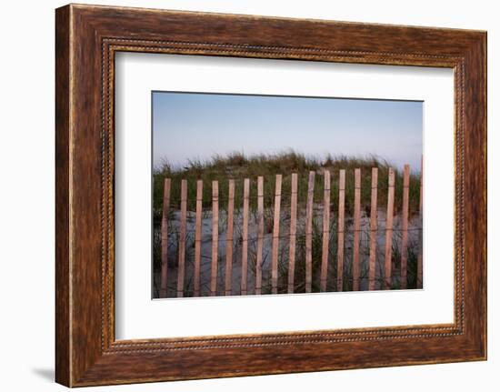 Fence in Sand Dunes, Cape Cod, Massachusetts-Paul Souders-Framed Photographic Print