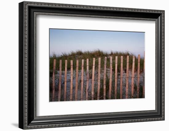 Fence in Sand Dunes, Cape Cod, Massachusetts-Paul Souders-Framed Photographic Print