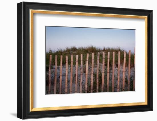 Fence in Sand Dunes, Cape Cod, Massachusetts-Paul Souders-Framed Photographic Print