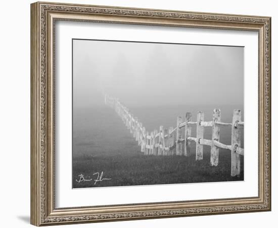 Fence In The Fog-5fishcreative-Framed Giclee Print