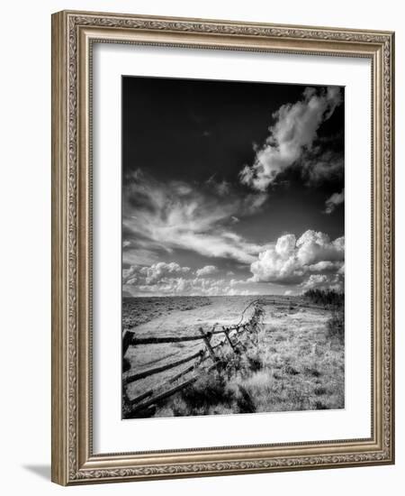 Fence on Gros Ventre Road in Wyoming-Dean Fikar-Framed Photographic Print