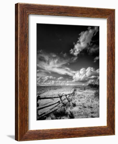 Fence on Gros Ventre Road in Wyoming-Dean Fikar-Framed Photographic Print