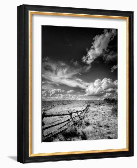 Fence on Gros Ventre Road in Wyoming-Dean Fikar-Framed Photographic Print