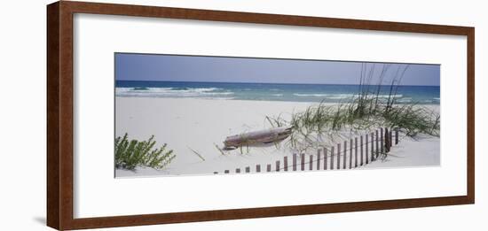 Fence on the Beach, Alabama, Gulf of Mexico, USA-null-Framed Photographic Print