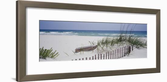 Fence on the Beach, Alabama, Gulf of Mexico, USA-null-Framed Photographic Print