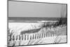 Fence on the beach, Bon Secour National Wildlife Refuge, Gulf of Mexico, Bon Secour, Baldwin Cou...-null-Mounted Photographic Print