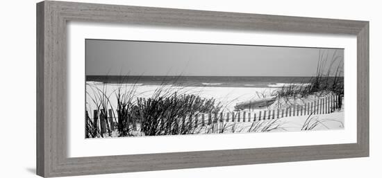 Fence on the Beach, Bon Secour National Wildlife Refuge, Gulf of Mexico, Bon Secour-null-Framed Photographic Print