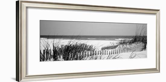 Fence on the Beach, Bon Secour National Wildlife Refuge, Gulf of Mexico, Bon Secour-null-Framed Photographic Print