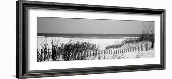 Fence on the Beach, Bon Secour National Wildlife Refuge, Gulf of Mexico, Bon Secour-null-Framed Photographic Print