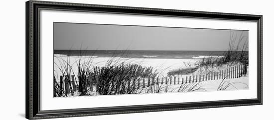 Fence on the Beach, Bon Secour National Wildlife Refuge, Gulf of Mexico, Bon Secour-null-Framed Photographic Print