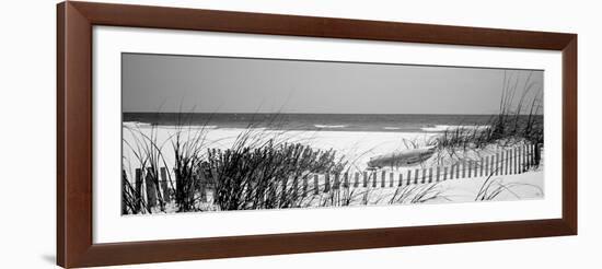 Fence on the Beach, Bon Secour National Wildlife Refuge, Gulf of Mexico, Bon Secour-null-Framed Photographic Print