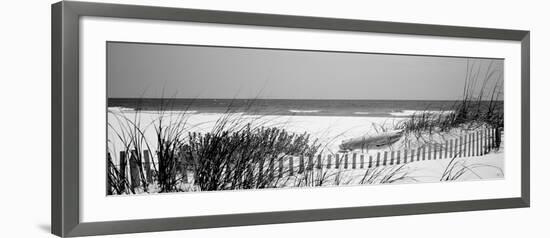 Fence on the Beach, Bon Secour National Wildlife Refuge, Gulf of Mexico, Bon Secour-null-Framed Photographic Print