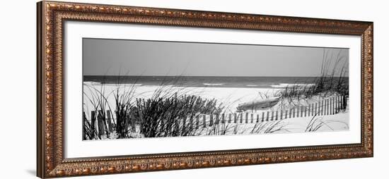 Fence on the Beach, Bon Secour National Wildlife Refuge, Gulf of Mexico, Bon Secour-null-Framed Photographic Print