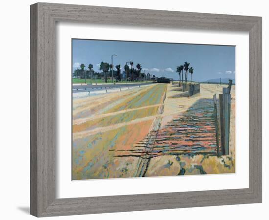 Fence on the Beach, Santa Monica, USA, 2002-Peter Wilson-Framed Giclee Print
