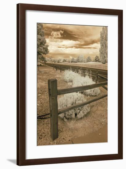 Fence & Road, Albuquerque, New Mexico 06-Monte Nagler-Framed Photographic Print