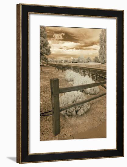 Fence & Road, Albuquerque, New Mexico 06-Monte Nagler-Framed Photographic Print