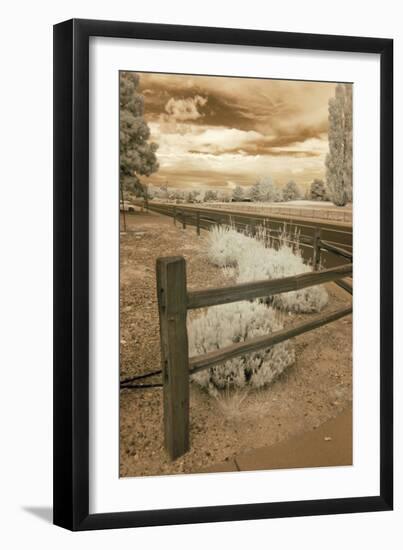 Fence & Road, Albuquerque, New Mexico 06-Monte Nagler-Framed Photographic Print