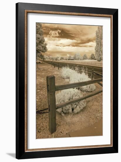 Fence & Road, Albuquerque, New Mexico 06-Monte Nagler-Framed Photographic Print