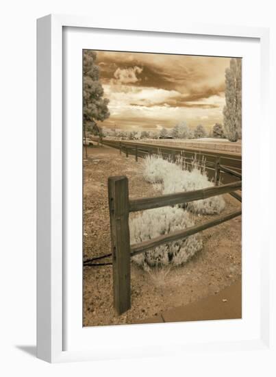 Fence & Road, Albuquerque, New Mexico 06-Monte Nagler-Framed Photographic Print