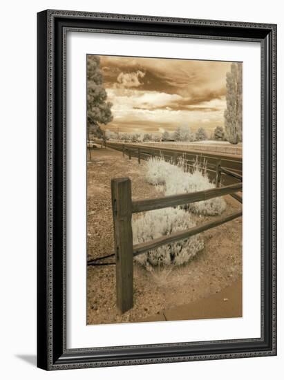 Fence & Road, Albuquerque, New Mexico 06-Monte Nagler-Framed Photographic Print