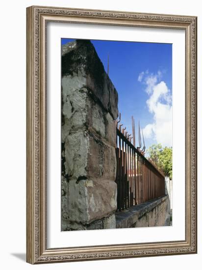 Fence, St Johns, Antigua-null-Framed Photographic Print