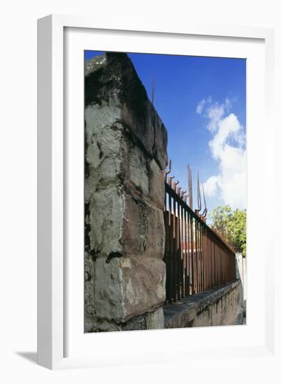 Fence, St Johns, Antigua-null-Framed Photographic Print